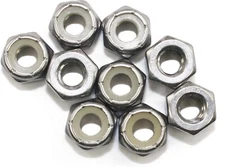 50 Pcs Lock Nuts 1/4-20 Nylon Insert Hex Lock Nuts Stainless Steel Locknuts