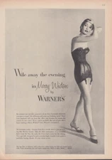 Wile away the evening in Merry Widow long-line girdle/bra by Warner's ad 1956 NY