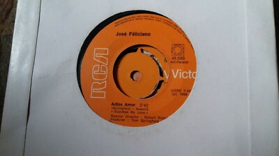 Jose Feliciano,''Adios Amor'' Rare French 7'' vinyl