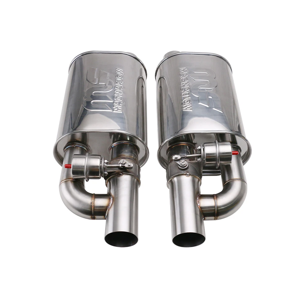 Pair 3" In/out Adjust Sound Value Muffler Exhaust W/ Exhaust Valve 8.5'' * 6 '' - Image 2 of 4