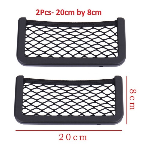 2Pcs Car Van Truck Net Mesh Storage Bag Pocket Elastic Net Phone Wallet Holder - Picture 20 of 20