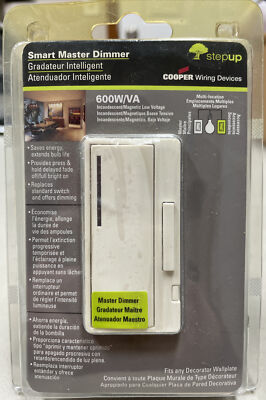 Cooper Almond Smart Master Dimmer Preset Light Switch Multi-Way 600W AIM06-A-K