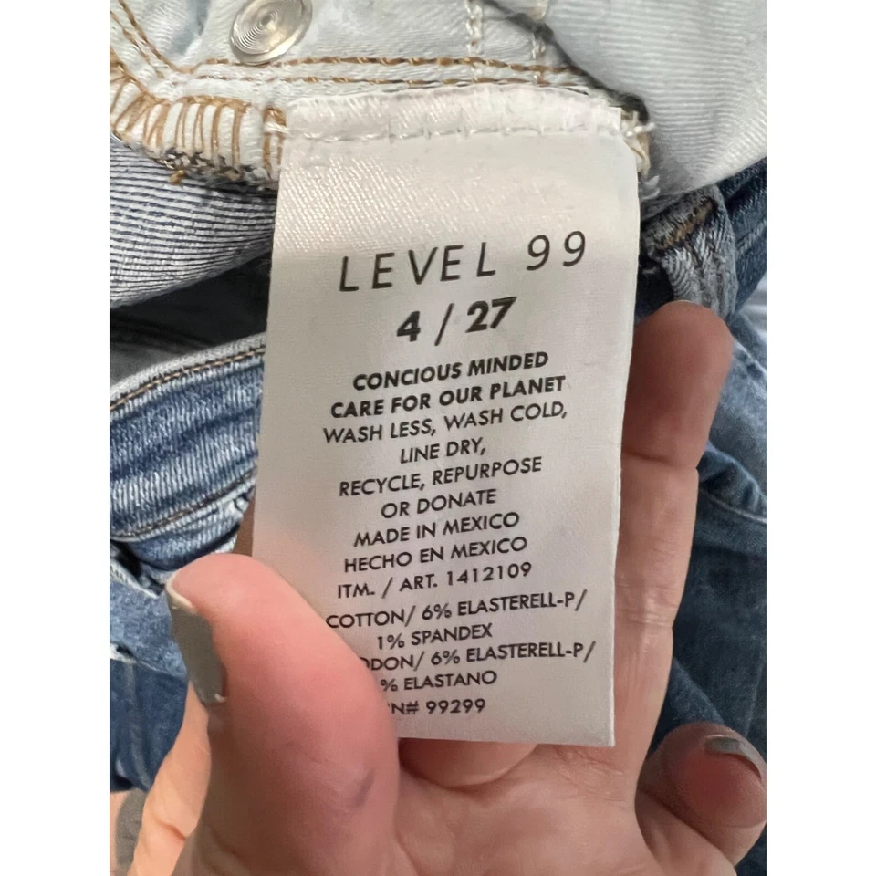 Bermudas de mezclilla azules para mujer Anthropologie Level 99 talla 4/27 Foto 4 de 4