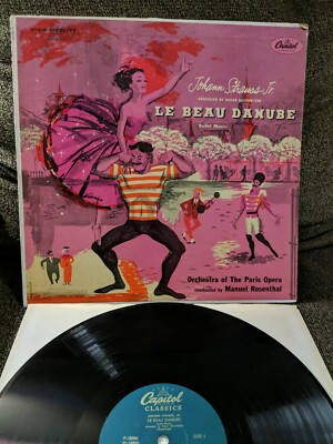 Johann Strauss Jr. Manuel Rosenthal Paris Opera Orchestra Le Beau Danube Lp VG