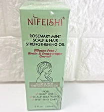 Rosemary Mint Scalp & Hair Strengthening Oil - Biotin -  2 oz / 60 ml