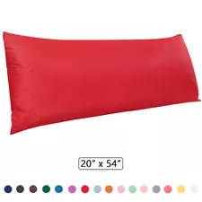 Matte Satin Body Pillowcase with Zipper Body Pillow Cover Nice Rich Colors