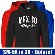 Mexico Original Outlaw HOODIE Por Vida Hecho en Born in Mens Hooded Sweatshirt