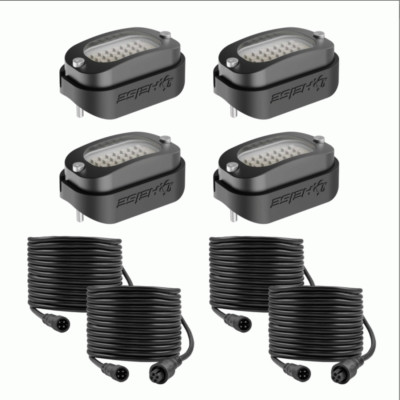 Heise HE-RGB-K4 Wide Angle RGB LED Rock Light with Controller - 4 Pack