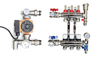 UNDERFLOOR HEATING 3 PORT MANIFOLD SET MANIFOLD PUMP AND BLENDING VALVE SET