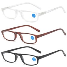 3 Pack Men Pocket Reading Glasses Bluelight cut Reader Pen-style Magnifier 400