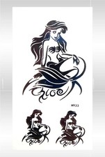 boho festival party favor little mermaid temporary tattoo