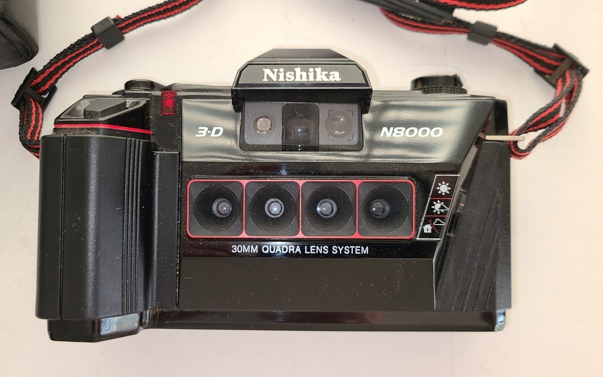 Nishika N8000 3D Camera 30mm Quadra Lens System With Fitted
