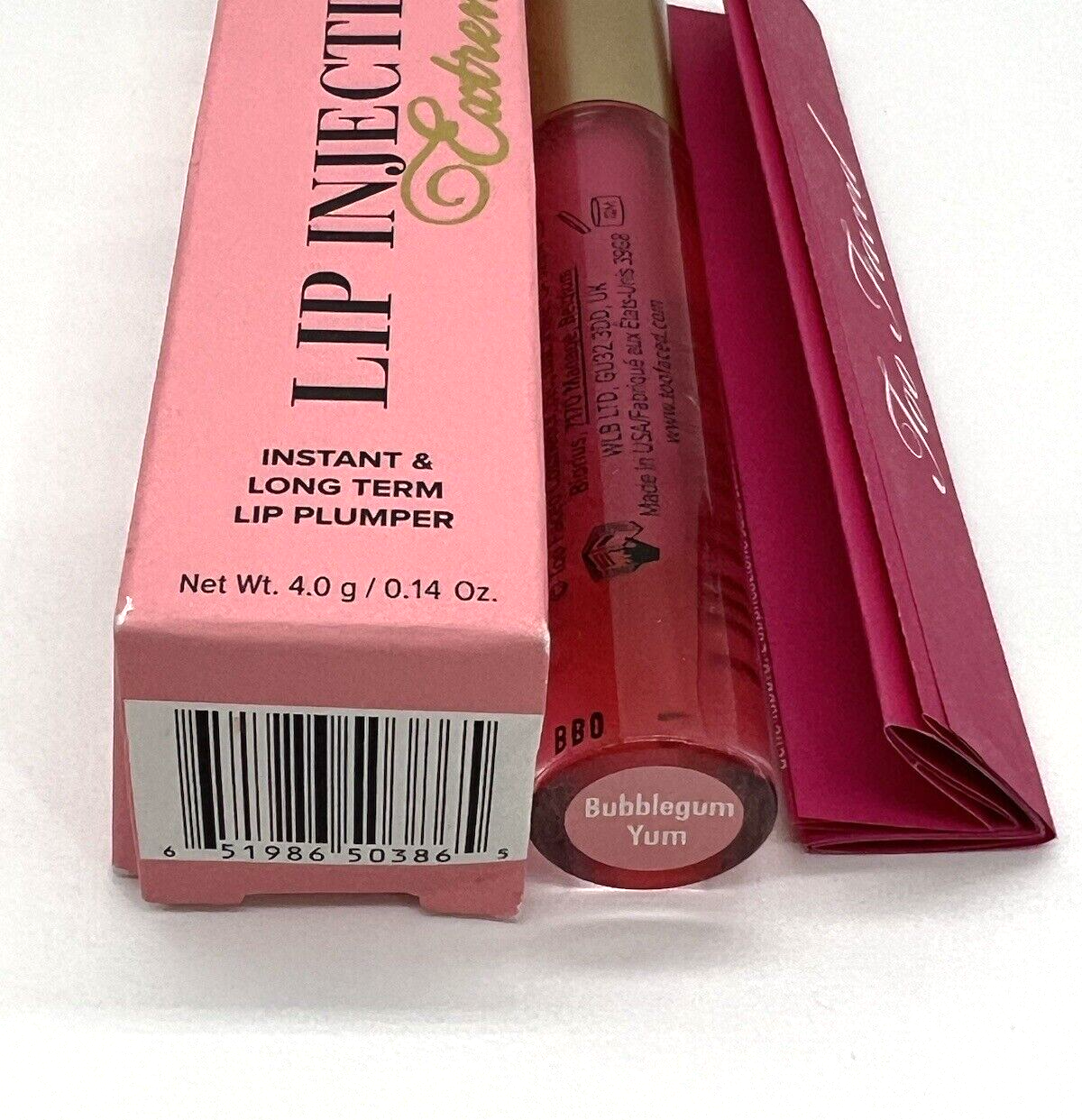 TOO FACED Lip Injection EXTREME Instant Lip Plumper BUBBLEGUM YUM ...