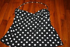 Mossimo ladies small poka dot tankini top