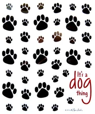 PAPER STUDIO Stick*A*Bilities MINI DOG PAWS STICKERS 4 1/4"x5" sheet