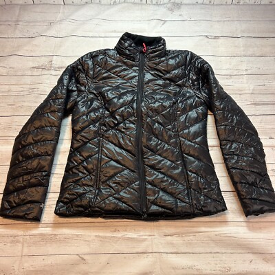 Tek Gear Jacket Warm Tek Black Puffer Quilted Zip Women's Size