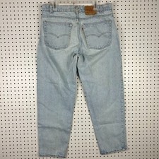 Levi's 550 Vintage Blue Jeans Light Wash Sz 36x30 Distressed Worn Work USA Made
