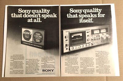 1978 Sony TC-K7 II Stereo Cassette Deck 2-page vintage print ad
