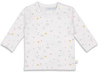 Longsleeve Bio Bw In Weiß Mit Sonne, Mond Und Sternen Aop Von Feetje Sunny Mood