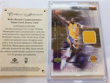 2001 Upper Deck Preferred Customer Club Kobe Bryant Jersey Card #ed/750 - Lakers