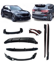 BMW X5 G05 KIT SPALTER DIFFUSOR SEITENSCHWELLER SPOILER GLÄNZEND SCHWARZ 2018+