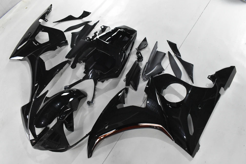 Carenado negro brillante de inyección apto para carrocería Yamaha YZF R6 2003-2005 R6S 06-09 Foto 4 de 4