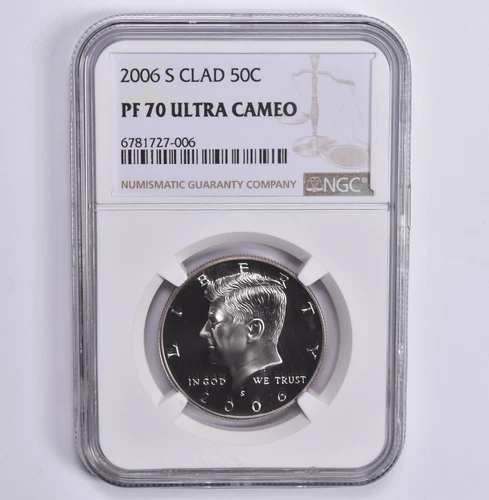 PF70 2006-S CLAD Kennedy Half Dollar NGC Brown Label