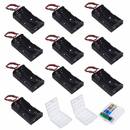 HUAZIZ 10 Pezzi 3V AA Custodia per Batteria, 2aa Battery Clip Battery Holder Bat