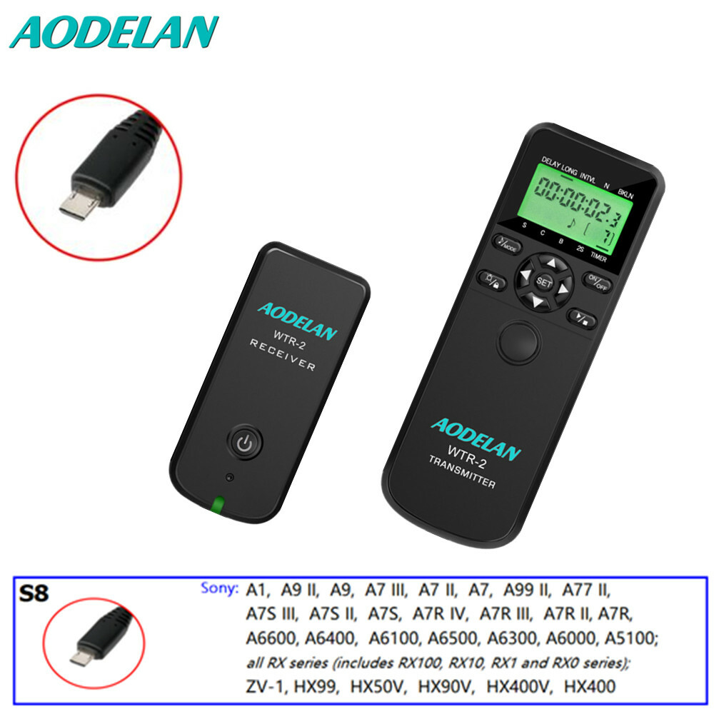 AODELAN Timer Wireless Shutter Release for Sony A7IV A1 A9II A6600