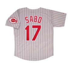Chris Sabo 1996 Cincinnati Reds Grey Road Jersey w/ Team Patch Men's (S-3XL)
