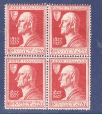 1927 Alessandro Volta 20 Centesimi carminio 1 Val Quartina Catalogo 210