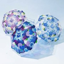 Rare Transparent Hydrangea Umbrella 3 types Japan Art Design New YOU MORE