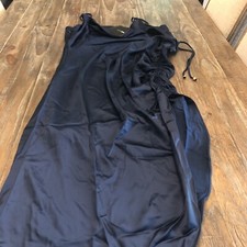 Fashion Nova Miss Honey Satin Midi Slip Dress Size 1X in Navy