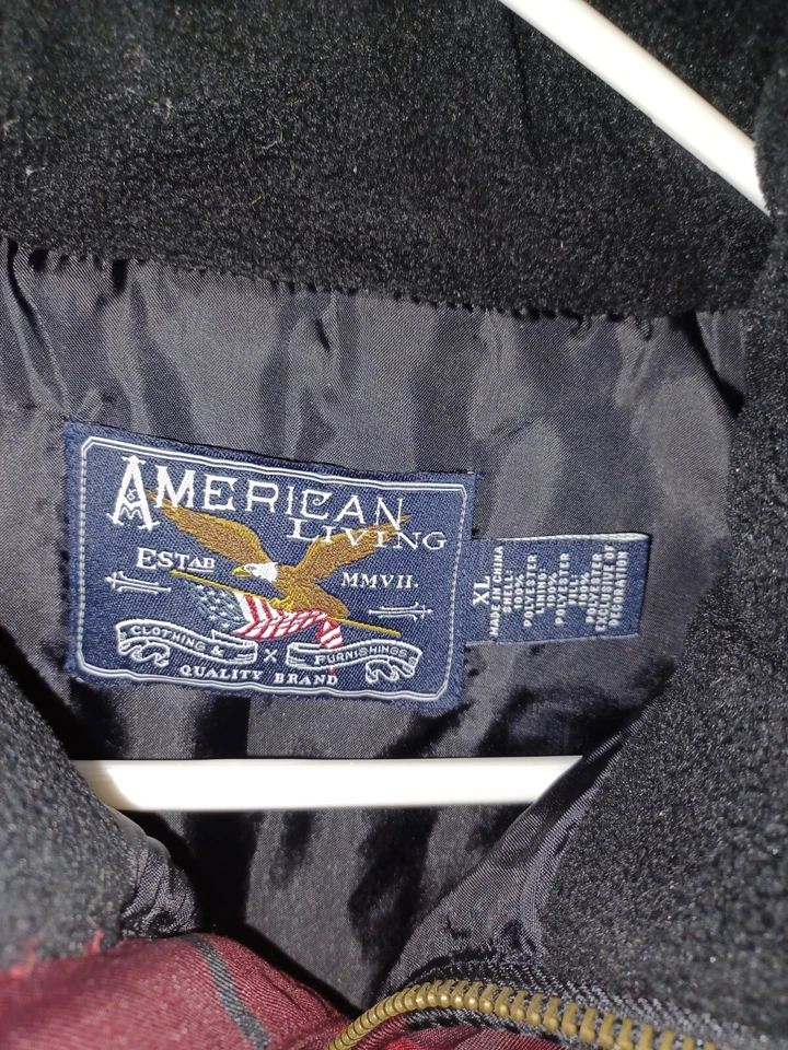 Chaleco con cremallera completa XL estilo cuadros marca American Living para hombre Foto 4 de 4