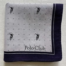 Handkerchief Vintage light Blue Cotton Polka Dot  Polo Sports Pocket Square 18"