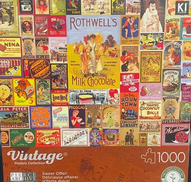 Vintage Posters Collection 🧩SWEET DESSERTS 🍰 Jigsaw Puzzle 1000 Pieces KI