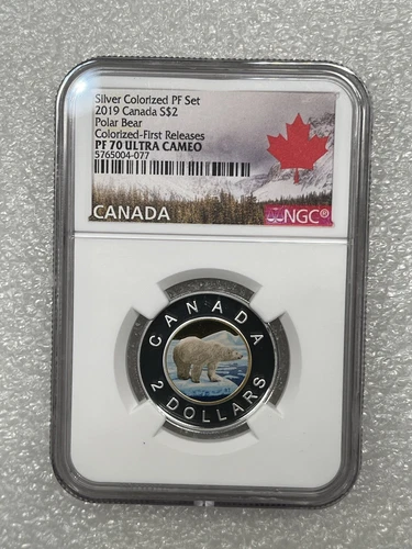 2019 $2 CANADA SILVER PROOF TOONIE NGC PF70 GILT COLORED TWO DOLLAR KEY COIN 