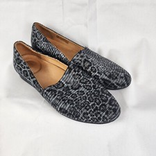 Dansko 38 US 7.5 Larisa Grey Leopard Leather Slip On Flat Ballerina