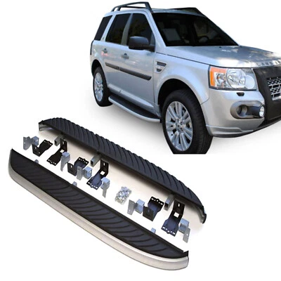 Marche-Pieds Latéraux Aluminium Pour Land Rover Freelander 2 2007-2016 - Photo 1/3