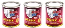 POR-15 (GLOSS BLACK) Rust Preventive Paint Pint #45008 16oz (3 Pack)