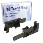 2x Kohlebürsten Motorkohlen 5x13,5x32mm + Halter für CESET-Motor Waschmaschinen
