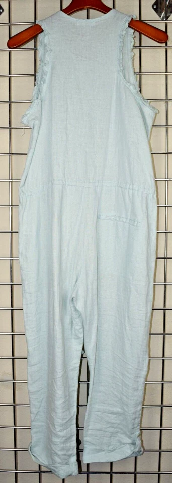 Jersey de lino vintage talla S/M años 90 verde pálido con volantes cinturón lazo cintura capri Foto 2 de 4