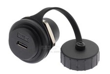 TYPECS-WP Round Waterproof Type C Female To Female Docking USB Data Adapter