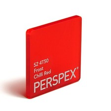 Perspex® Chilli Red S2 4T50 Frosted Acrylic Plastic Sheet / Various sizes 