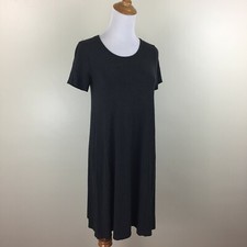 MADEWELL Heather Charcoal Dark Gray Short Sleeve Basic Dress Womens sz XS