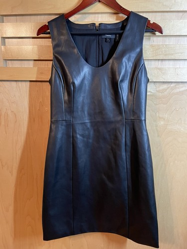 Theory Women's Faux Leather Dress Size 