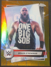 Braun Strowman 2025 Topps Chrome WWE Gold Refractor Parallel #158 (12/50) S.O.B.