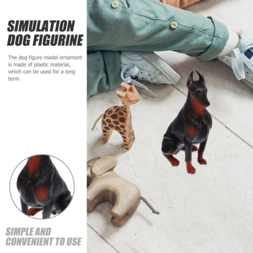 Simulierter Dobermann Ornamente Tierfigur gefälschtes Modell Kind Hund Figuren Spielzeug - Bild 7 von 12