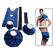 Waist & Lower Back 3 Packs Ice Bag with Support Flexible