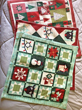 Set of Three Christmas Pillow Covers New Never Used 17 1/2 Square